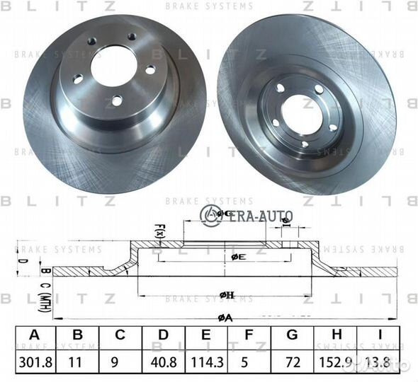 Blitz BS0630 Диск тормозной