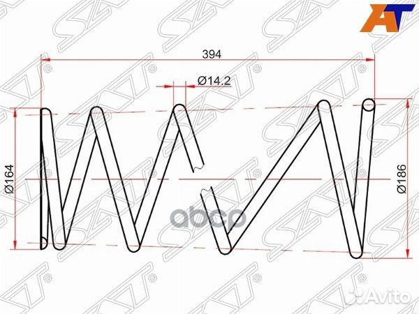 Комплект пружин 2шт передние toyota RAV4 00- 4W