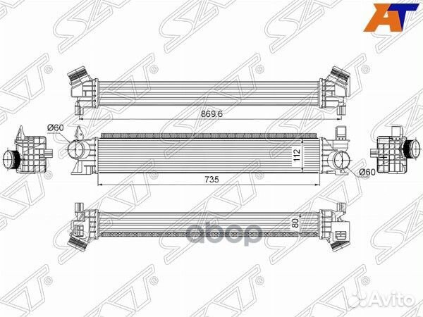 Интеркулер citroen jumper 14/fiat ducato