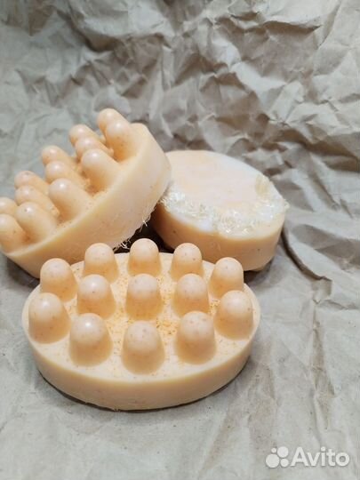 Массажное мыло с люфой ручной работы