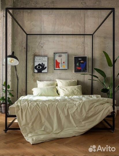 Постельное новое двуспальное Страйп Сатин