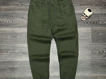 Льняные мужские брюки на манжетах (46-56)