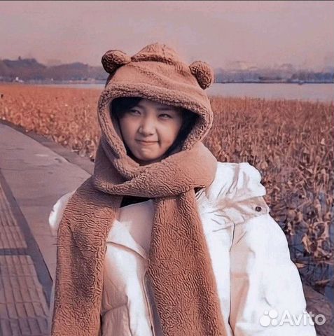 Шапка-шарф мишка с ушками, shein