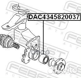 Подшипник ступицы передний VW passat (3B) DAC43