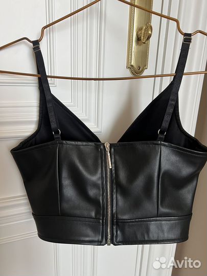 Кожаный топ love republic