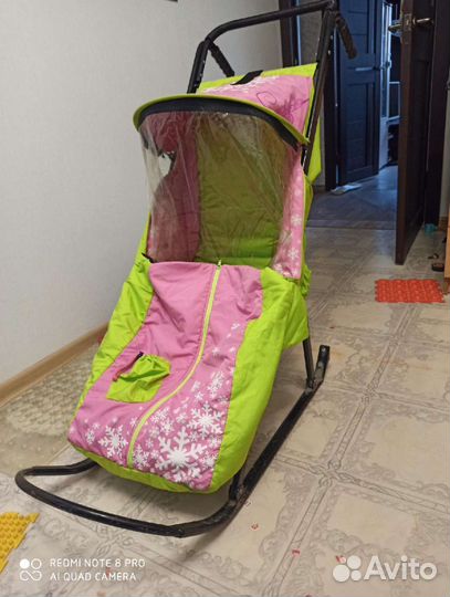 Детские санки с колесами бу