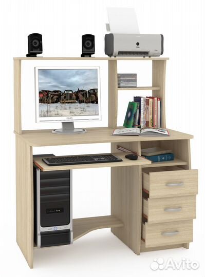 Компьютерный стол Комфорт 4 ск дуб сонома