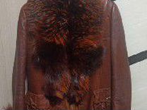 Куртка кожаная зимняя женская 48