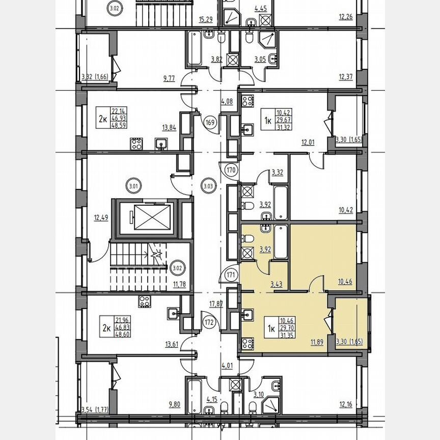 1-к. квартира, 31,4 м², 3/12 эт.