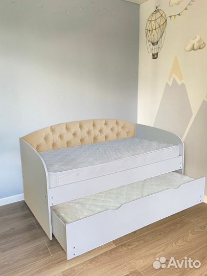 Кровать лдсп от 2х лет велюр 2е спальное