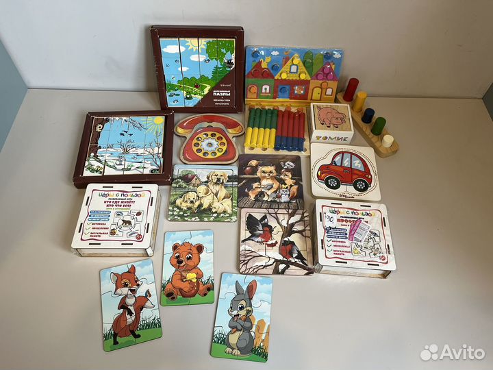 Пакет деревянных пазлов