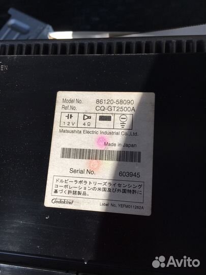 Оригинальная японская магнитола Toyota ist рабочая