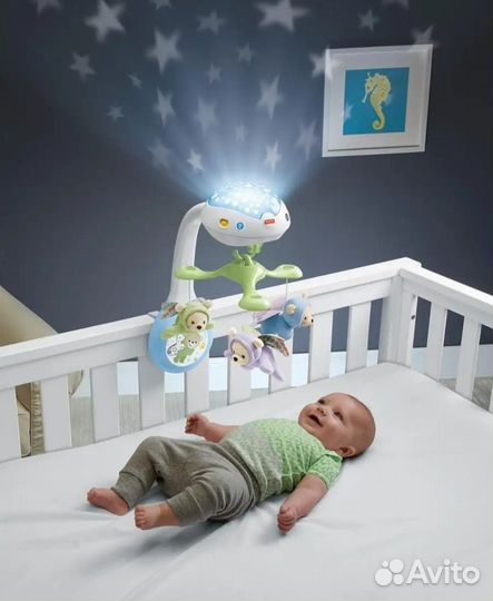 Мобиль на кроватку с проектором Мечты о бабочках