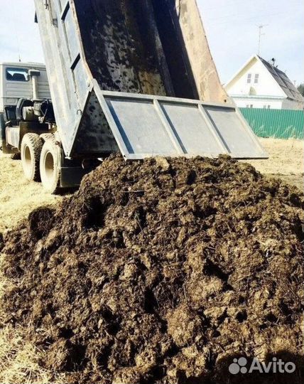 Навоз коровий самосвалом 5т или 10т