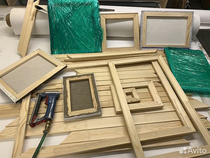 Холст на подрамнике лён