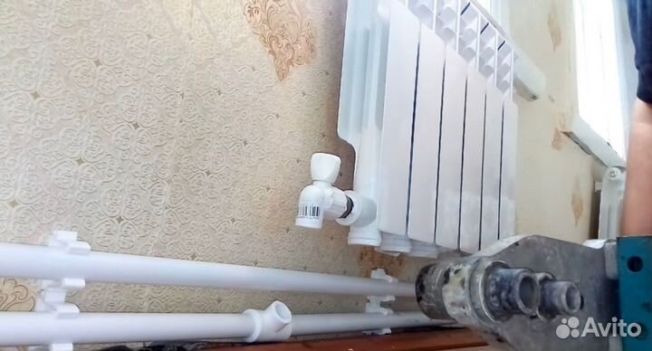 Монтаж батарей