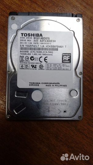 Жесткий диск Toshiba 2.5 750гб