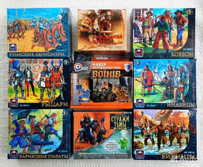 Солдатики Пираты Индейцы Арк Модел 1/32 за 8 шт
