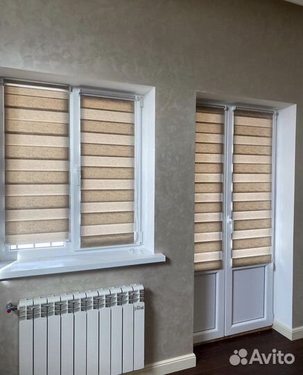 Жалюзи рулонные шторы День Ночь Зебра