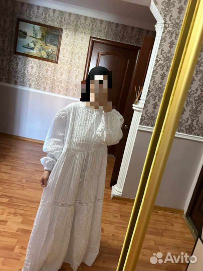 Белое платье хлопок