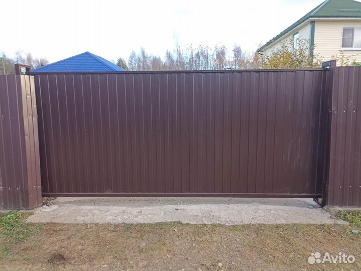 Откатные ворота под ключ