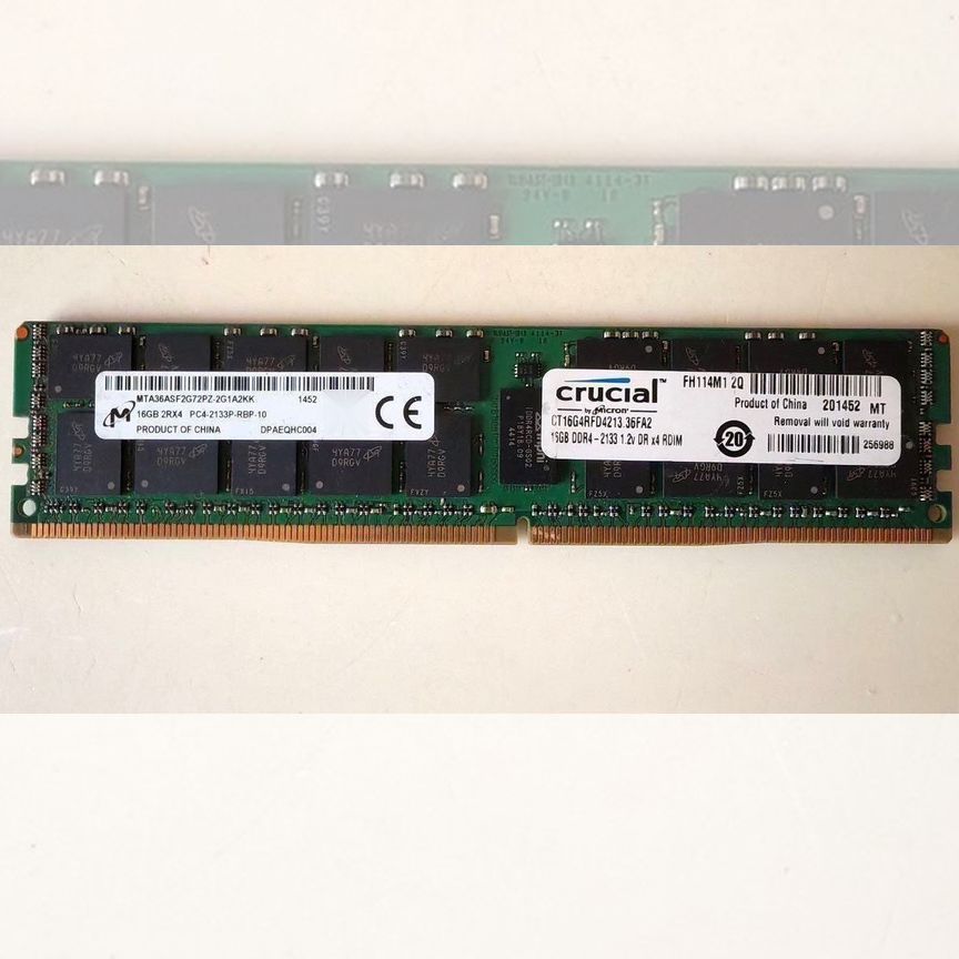 [MTA36ASF2G72PZ-2G1A2IG] 16gb Rdimm Ecc 2133 Micron Mta36asf2g72pz-2g1 Mta36asf2g72pz-2g1a2ig