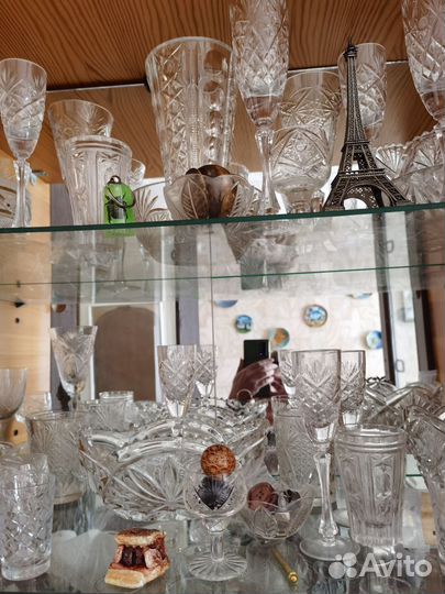 Хрустальные бокалы, вазы, салатницы СССР