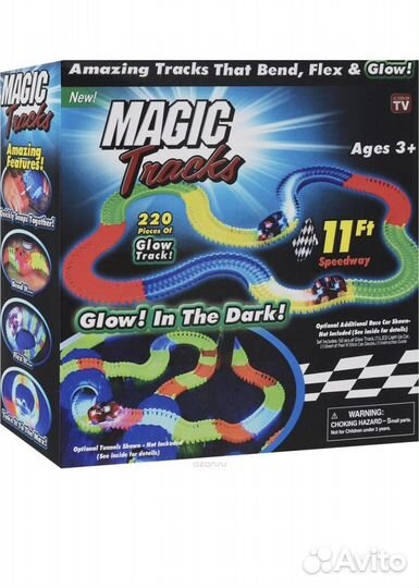 Светящийся гибкий трек magic tracks 220 деталей