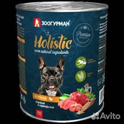 Зоогурман Консервы для собак Holistic с уткой инде