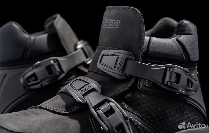 Мотоботы Icon Slabtown WP CE чёрные