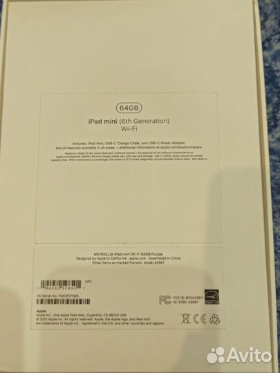 Планшет Apple iPad mini (6th Gen) Wi-Fi 64 гб
