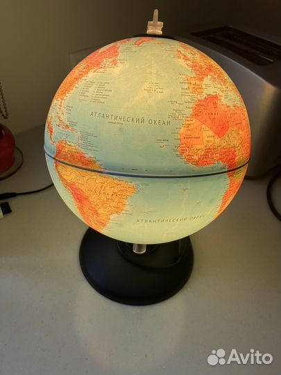 Глобус с подсветкой физико политический