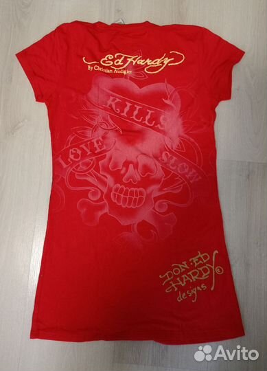 Футболка женская удлиненная Ed Hardy