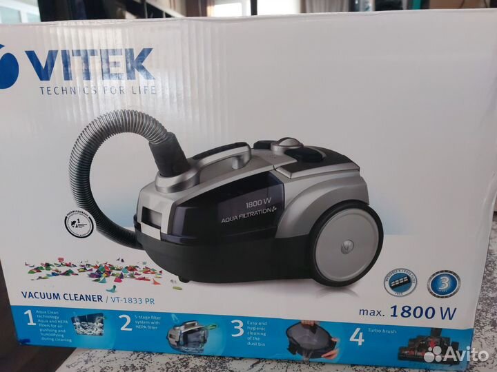 Пылесос Vitek с аквафильтром