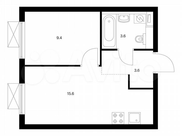 1-к. квартира, 32,2 м², 16/16 эт.