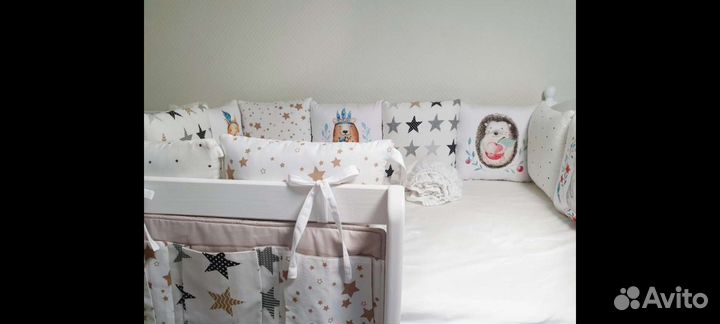 Бортики в детскую кроватку, постельное белье