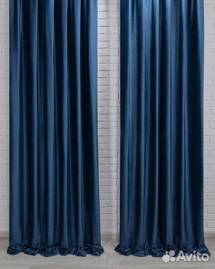 Шторы бархат Беллиссимо Синяя ночь новые пошив