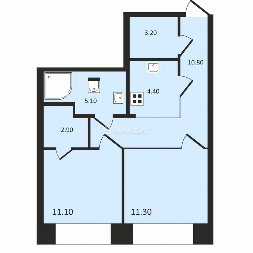 1-к. квартира, 48,8 м², 14/38 эт.