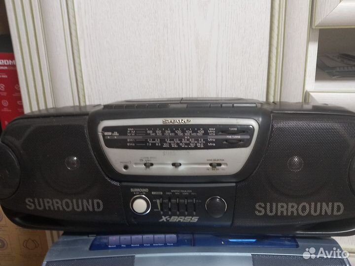 Магнитофон 2 х кассетный sharp