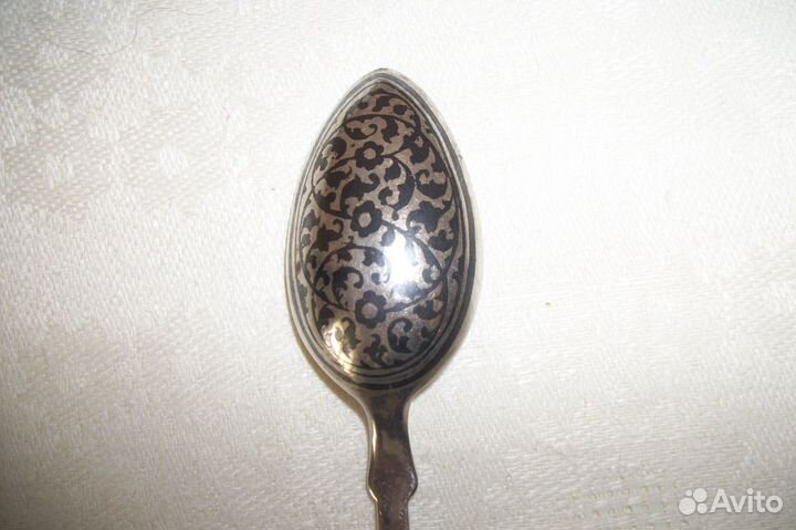 Набор чайных ложек СССР серебро, позолота, чернени