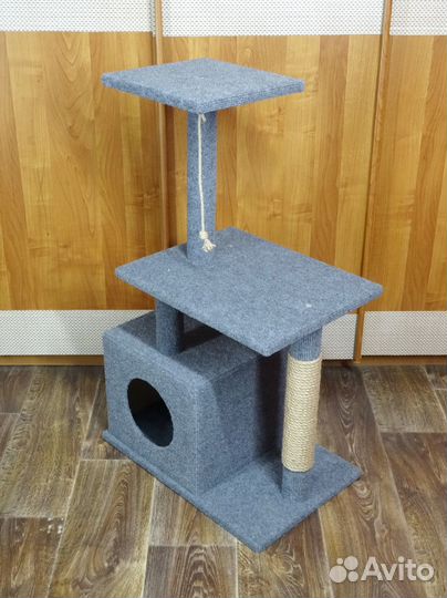 Когтеточка для кошки с домиком