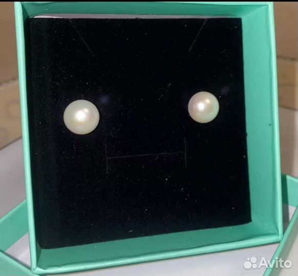 Серьги пусеты гвоздики серебро 925 с жемчугом