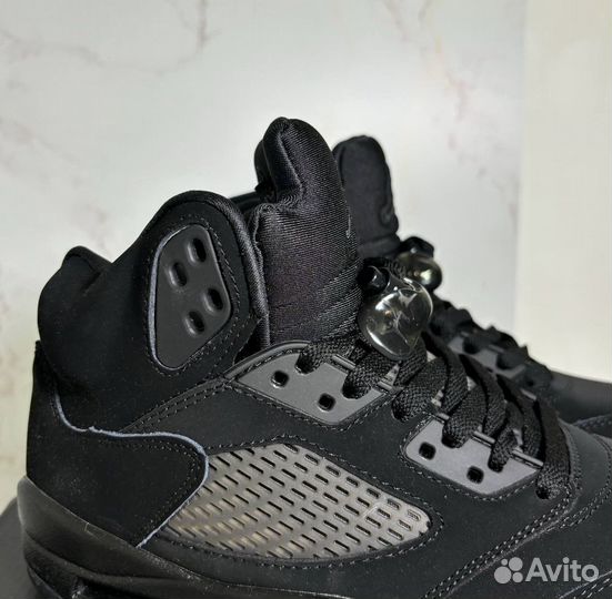 Кроссовки air jordan 5 retro чёрные