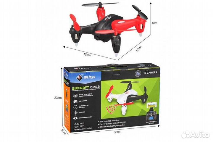 Радиоуправляемый мини квадрокоптер WLtoys
