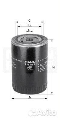 Фильтр масляный mann-filter w 610/7 (w6107)