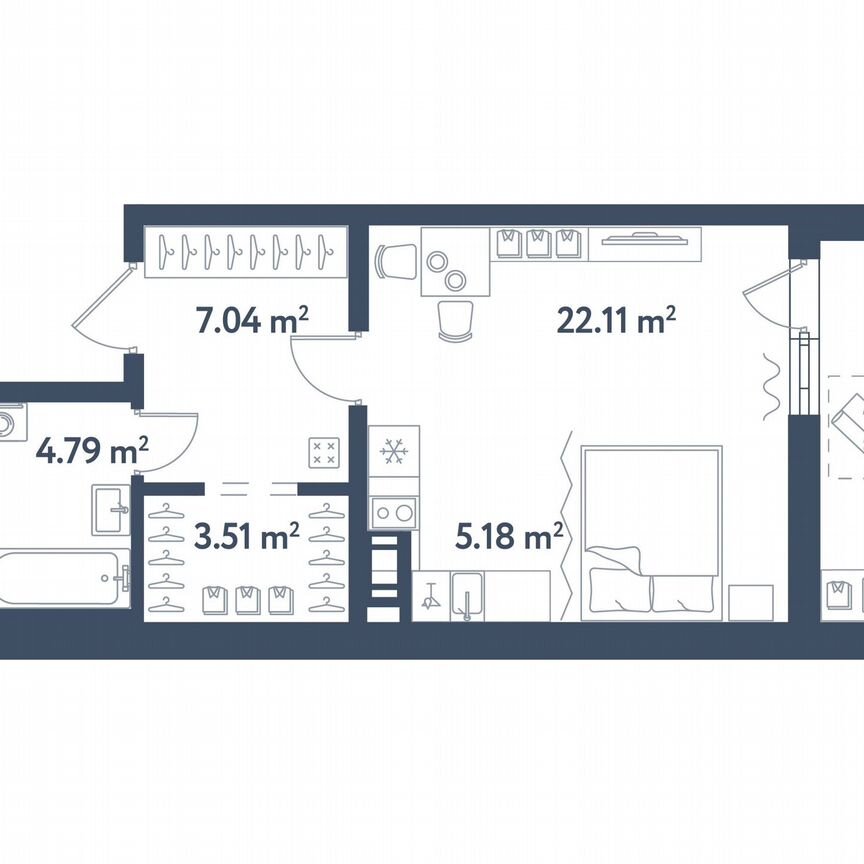 Квартира-студия, 38,8 м², 10/11 эт.