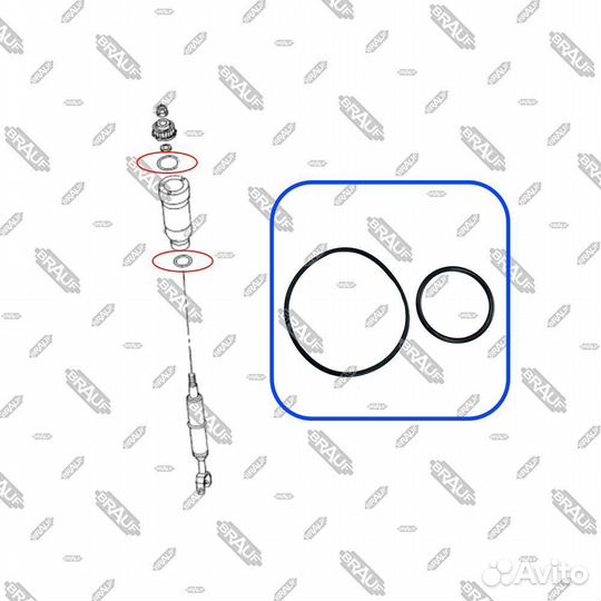 Резиновые уплотнители пневмобалона Audi A6C5 перед