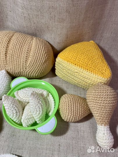 Вязаная еда и продукты