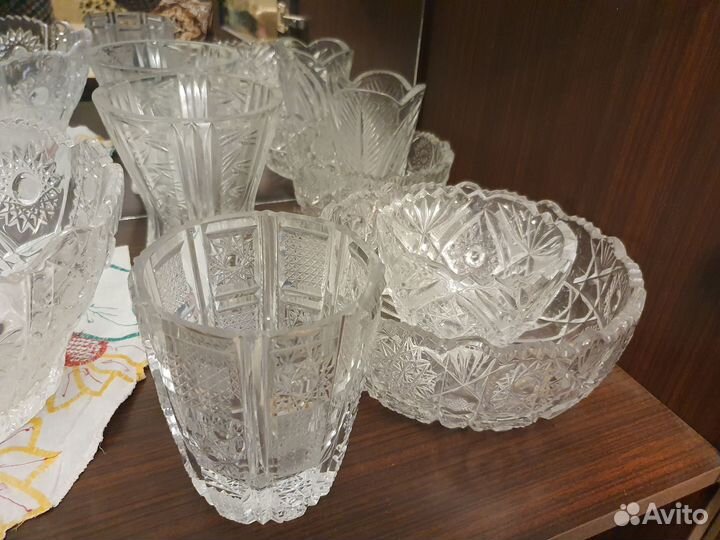Вазы, салатники,конфетницы из хрусталя винтаж