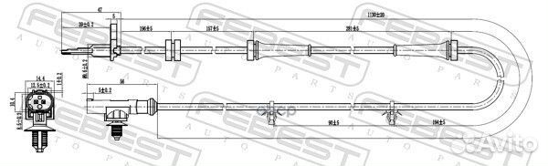 Датчик ABS передний 02606015 Febest